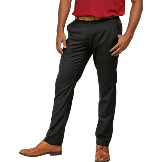 Mens Slim Fit Flat Front Pants Model